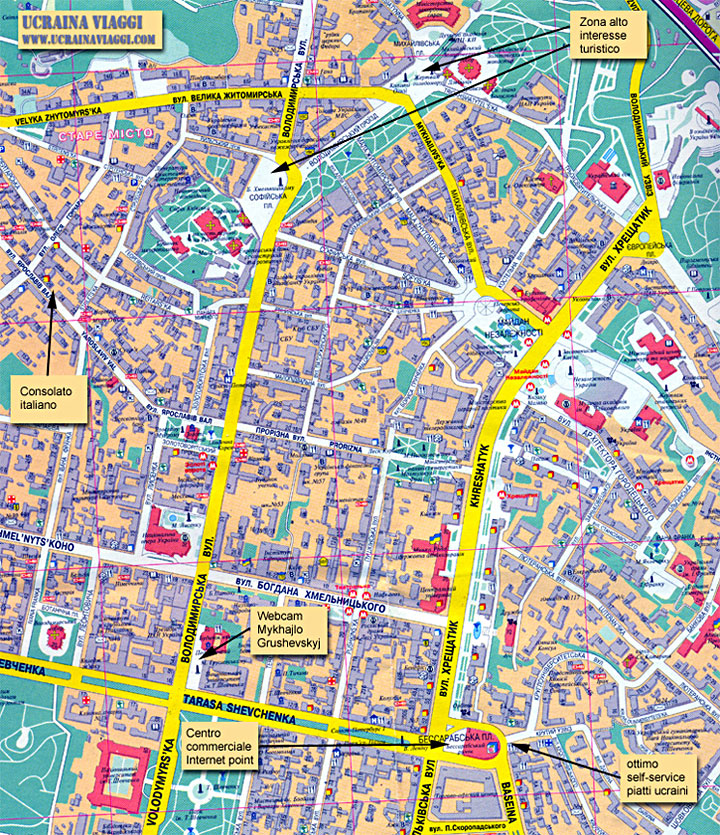 Mappa Centro kiev